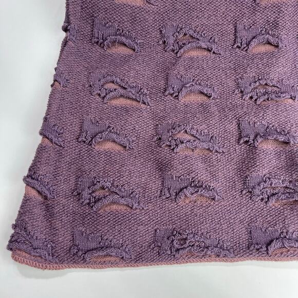 Vintage Imagio Sweater Dress XL‎ Y2K Lambswool Blend Sleeveless NWT Distressed - Picture 12 of 13